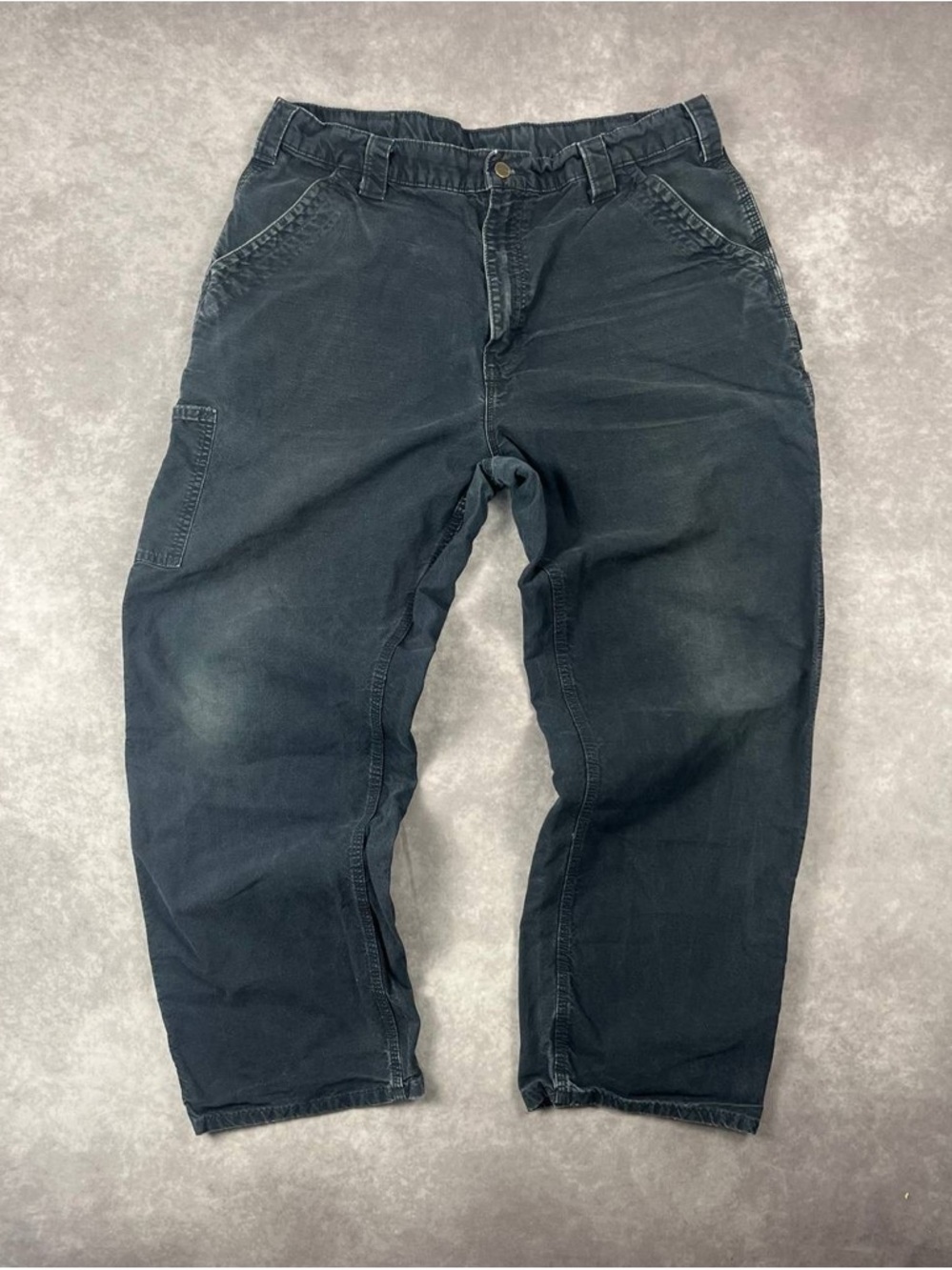 [295] Carhartt Utility Canvas Carpenter Work Pants 38х32